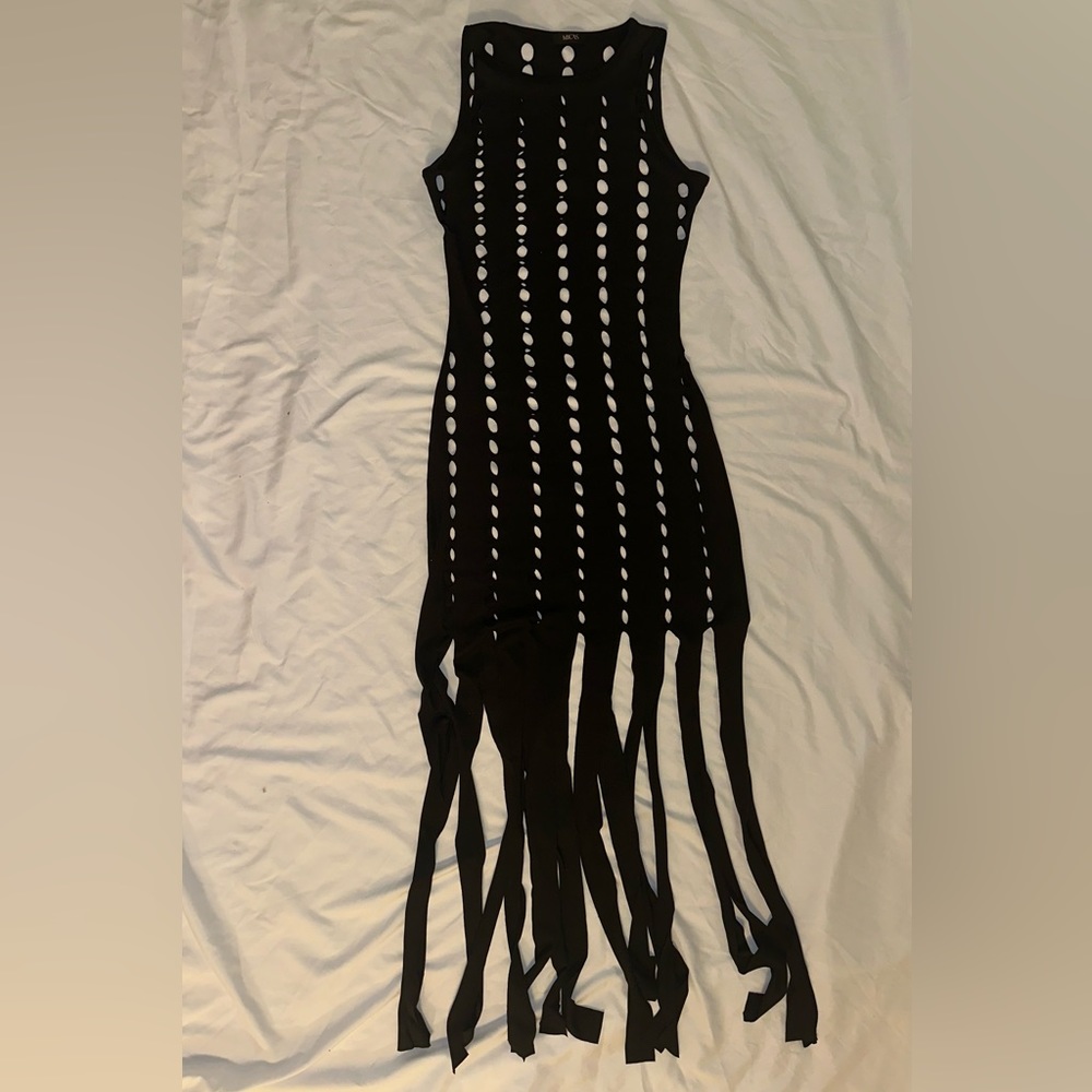 Micas black transparent dress